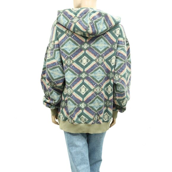 Free People We The Free It's A Vibe Print Hoodie Top Oversized Slouchy S 283448 - Picture 9 of 13